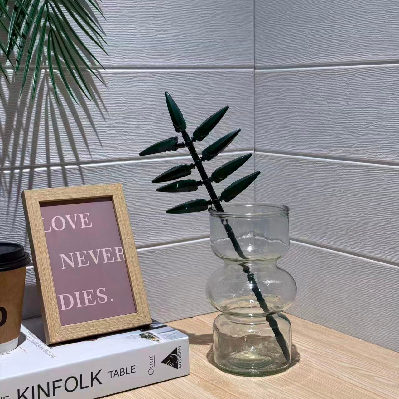 BlockGarden Areca Palm Brick Stem | Buildable Tropical Green for DIY Bouquets