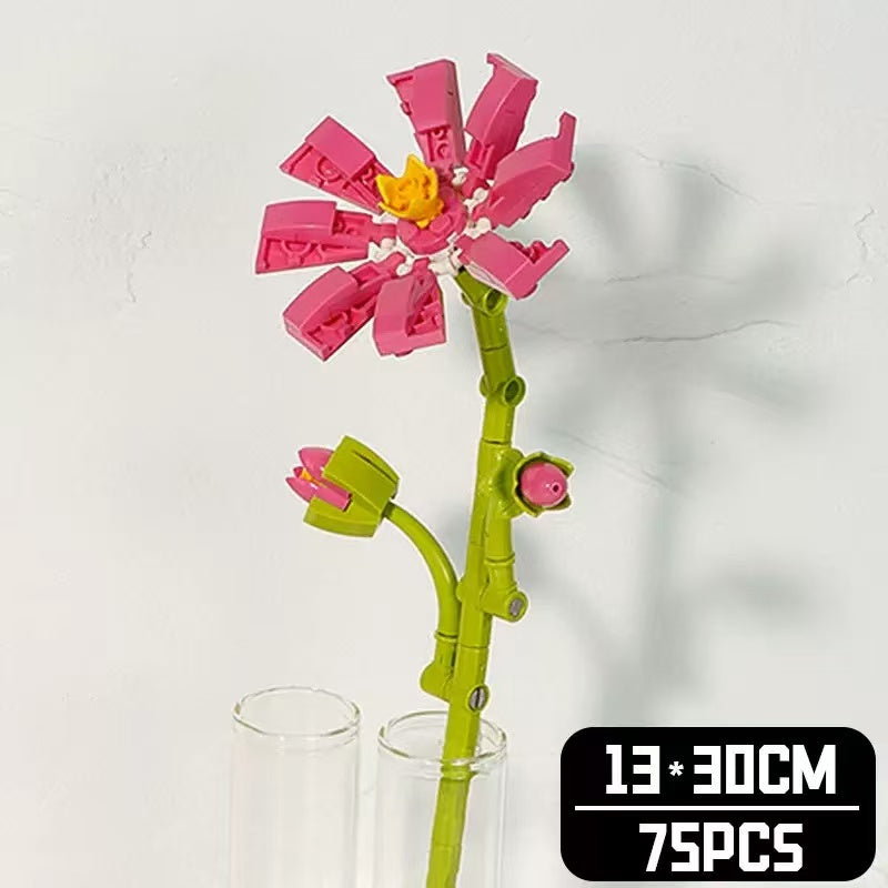 BlockGarden Cosmos Brick Flower | Buildable DIY Eternal Bouquet