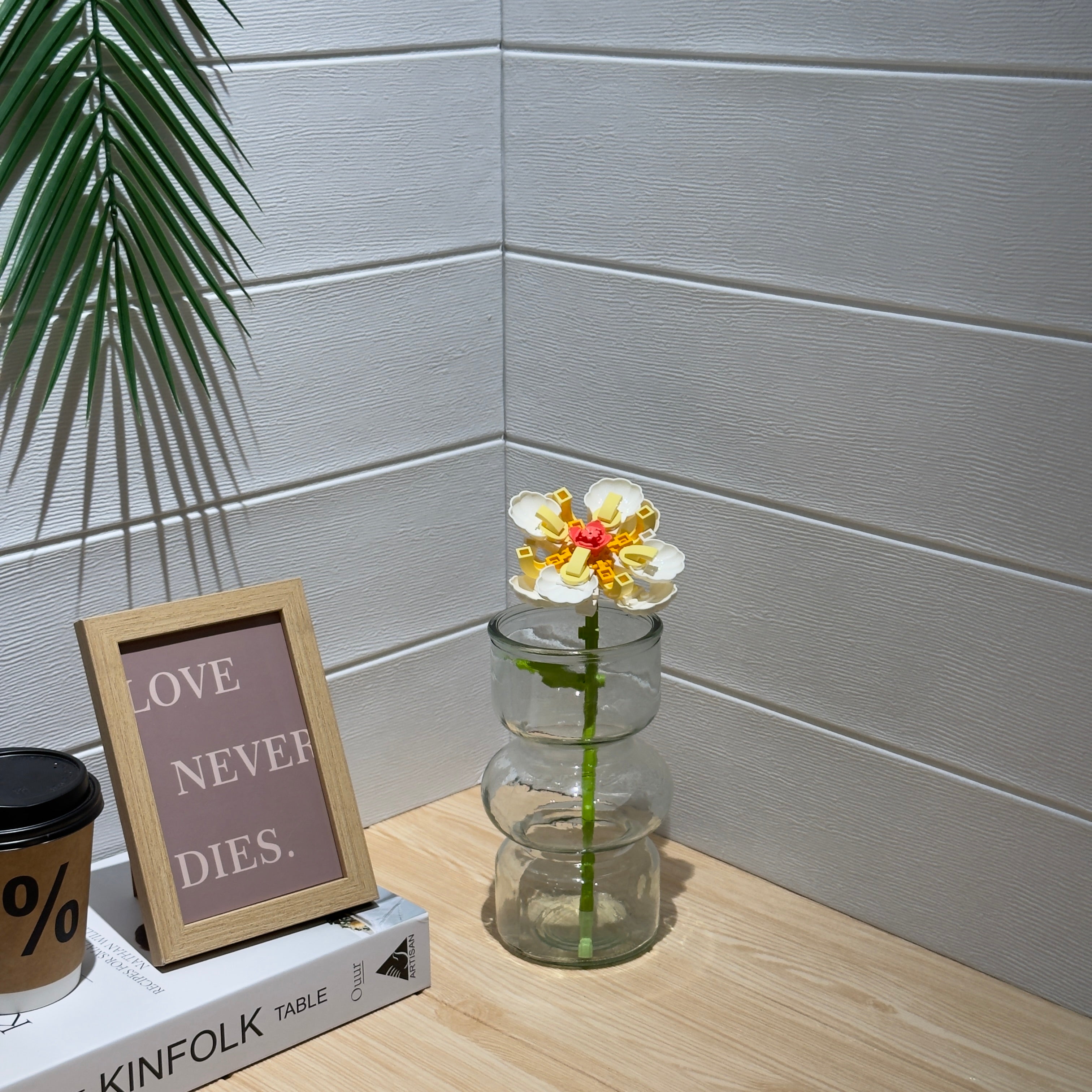 BlockGarden White Peony Brick Flower | Elegance in Full Bloom