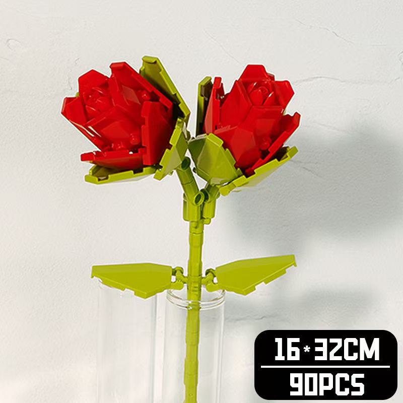 BlockGarden Red Rose Brick Flower | The Eternal Symbol of Love