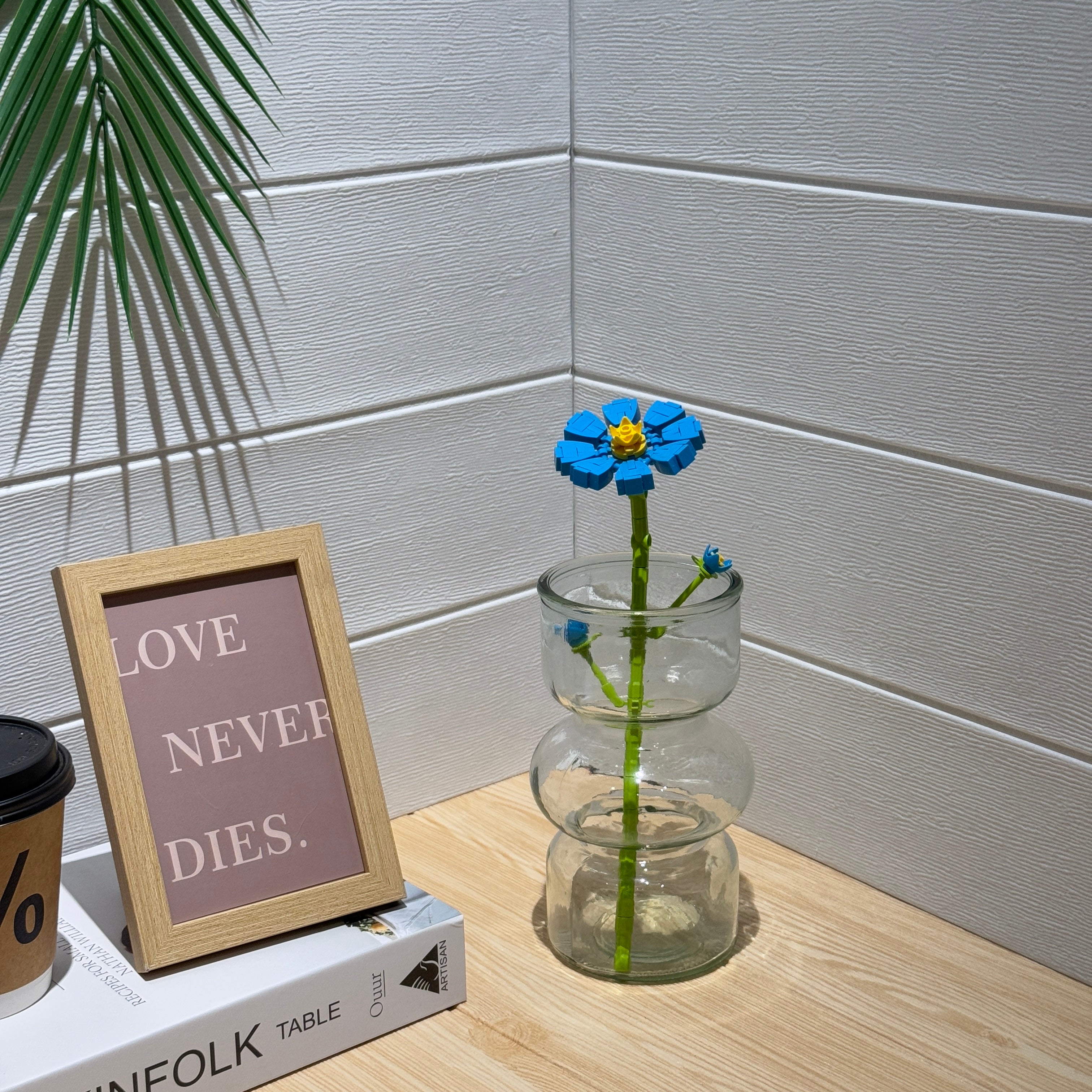 BlockGarden Blue Cosmos Brick Flower | Harmony in Eternal Bloom