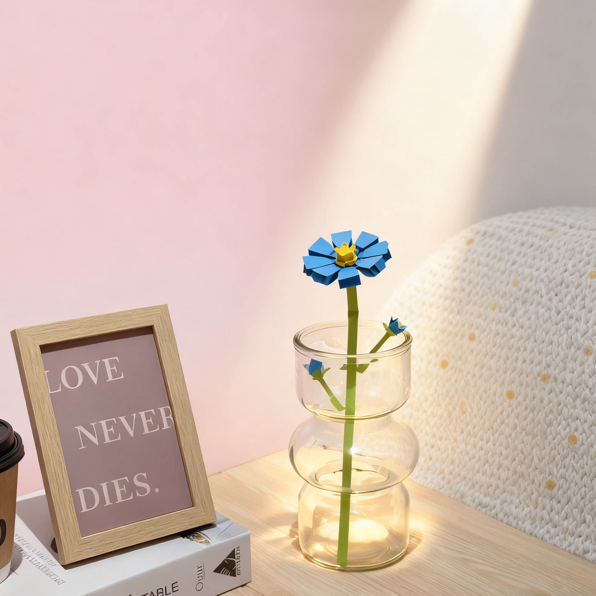 BlockGarden Blue Cosmos Brick Flower | Harmony in Eternal Bloom