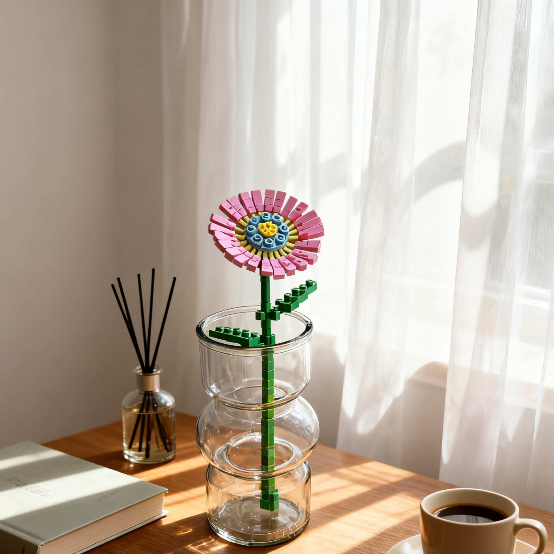BlockGarden Zinnia Brick Flower | A Burst of Colorful Joy