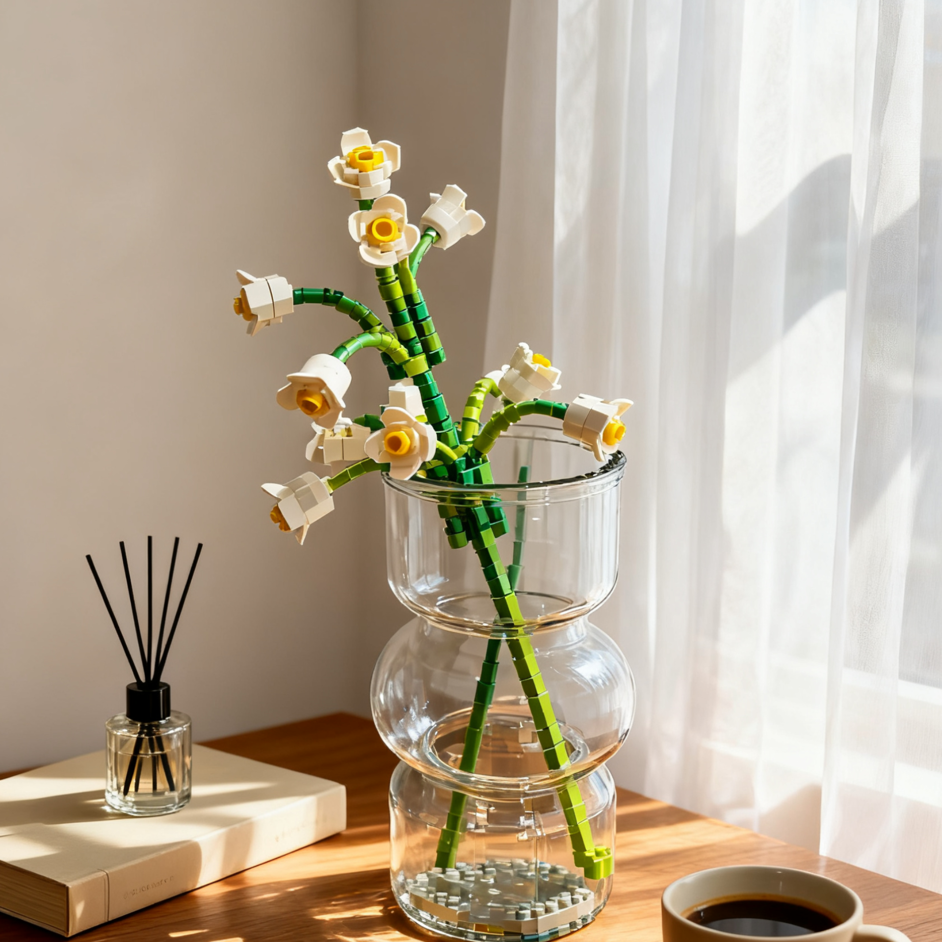 BlockGarden Lily of the Valley Brick Flower | A Symbol of Happiness & Pure Love