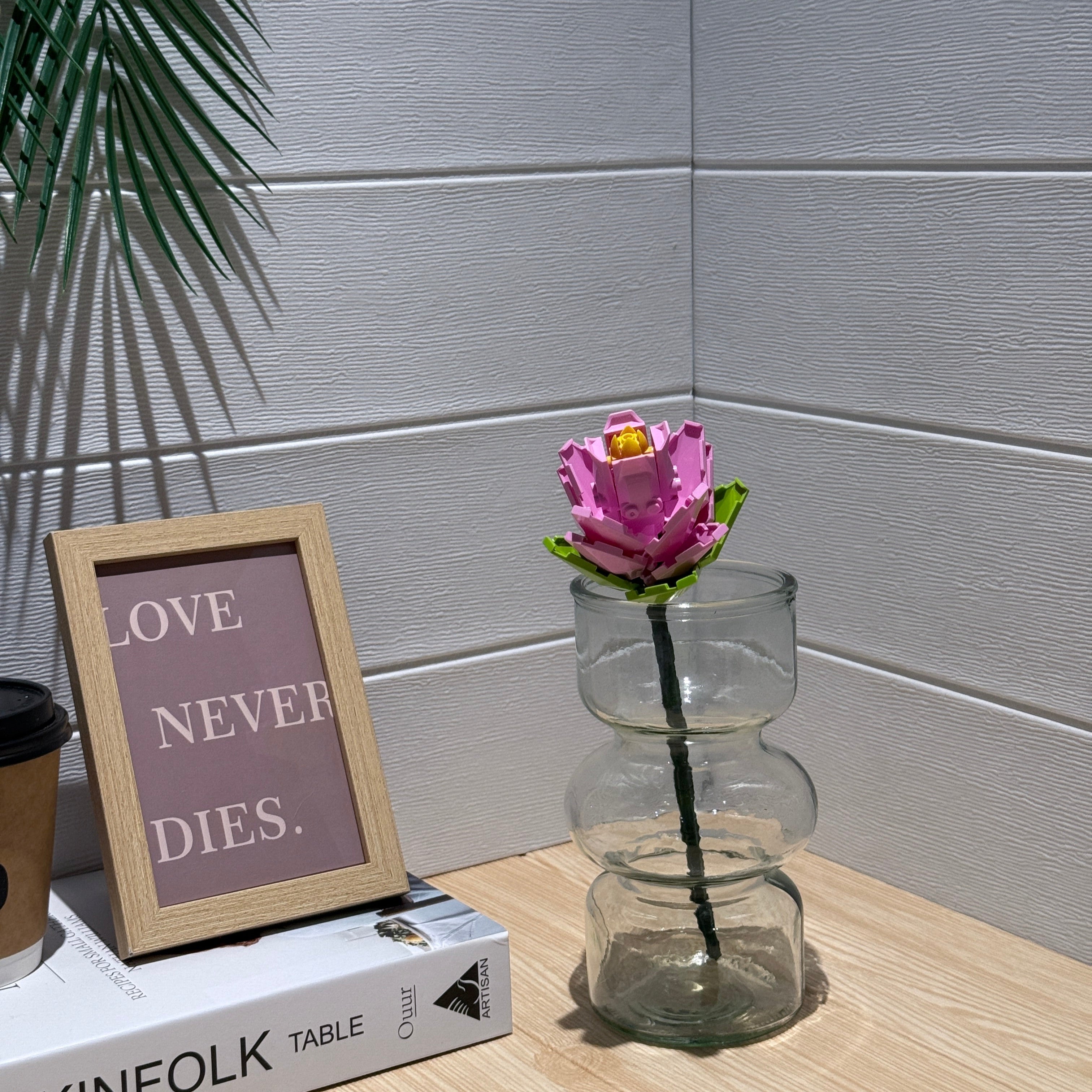 BlockGarden Magnolia Brick Flower | Elegant & Eternal Blossom for Sophisticated Decor