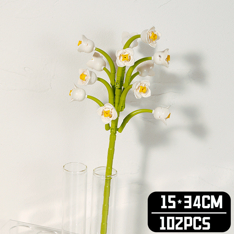 BlockGarden Lily of the Valley Brick Flower | A Symbol of Happiness & Pure Love