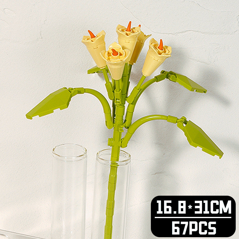 BlockGarden Calla Lily Brick Flower | Modern Elegance & Pure Beauty